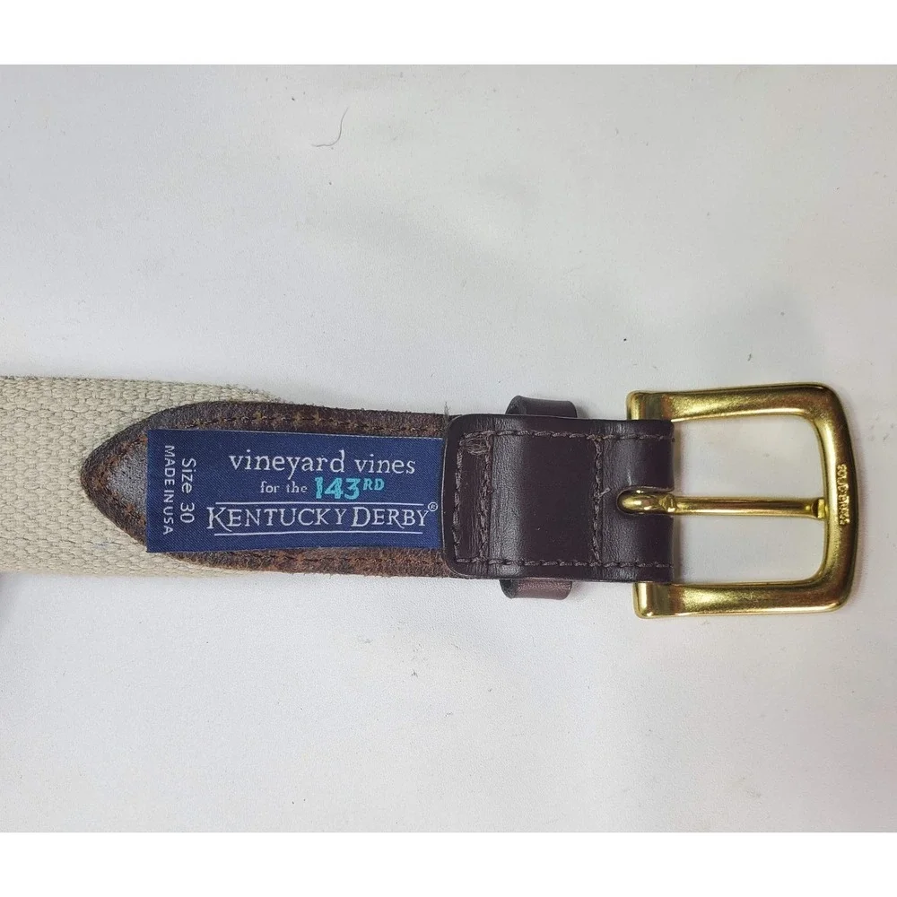 Vineyard Vines Mens Size 30 Belt 143rd Kentucky Derby Racing Preppy Jockey Shirt